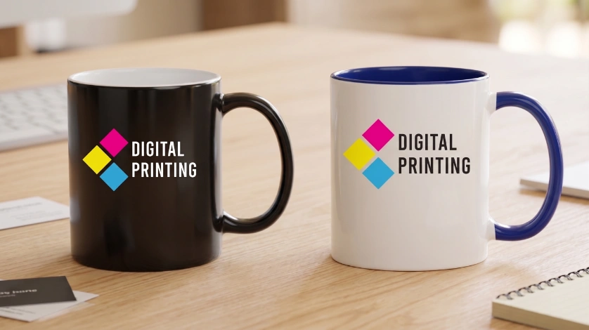 Custom coffee mugs for business promotions