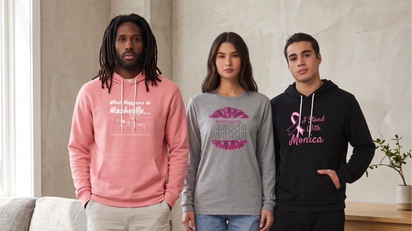 Create custom tees and hoodies for your team.