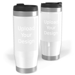 14oz Stainless Steel Travel Tumbler with Upload Your Design design