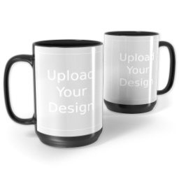 Black Ceramic Mug, 15oz with Upload Your Design design