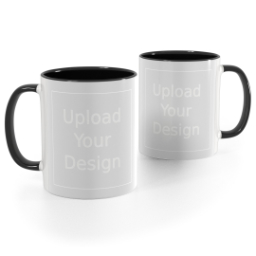 Black Handle Photo Mug, 11oz with Upload Your Design design