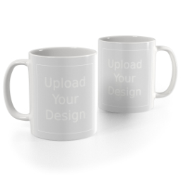 White Photo Mug, 11oz with Upload Your Design design