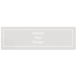 White Vinyl Rectangle Bumper Sticker 3"x10" with Upload Your Design design