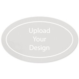 White Vinyl Oval Sticker 4.5"x7.5" with Upload Your Design design