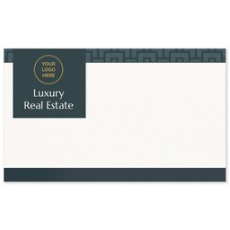 White Vinyl Rectangle Sticker 3"x5" with Luxe Pattern design