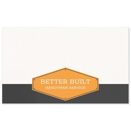 White Vinyl Rectangle Sticker 3"x5" with Built Strong design