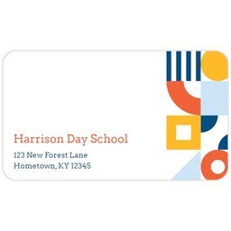 Business Cards - Rounded Corners with Geometric Shapes design