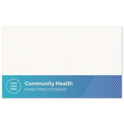 White Vinyl Rectangle Sticker 3"x5" with Healthcare Gradient design