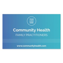 White Vinyl Rectangle Sticker 4.5"x7.5" with Healthcare Gradient design