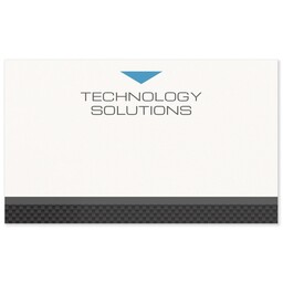 White Vinyl Rectangle Sticker 3"x5" with Tech Focus design