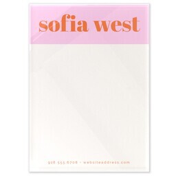 Acrylic Memo Pad 5"x7" - Magnet Back with Bold Color design