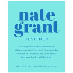 Poster, 16x20, Satin Photo Paper with Bold Color Blue design