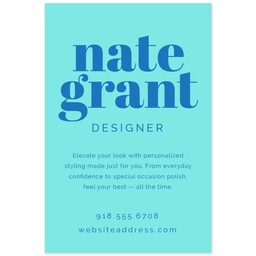 Poster, 20x30, Satin Photo Paper with Bold Color Blue design