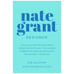 Poster, 24x36, Satin Photo Paper with Bold Color Blue design