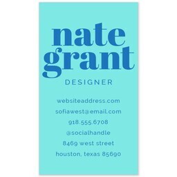 Business Card with Bold Color Blue design