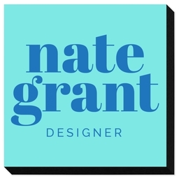 5"x5" Same-Day Mounted Print with Bold Color Blue design