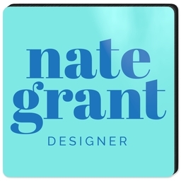 5"x5" Photo Plaque with Bold Color Blue design