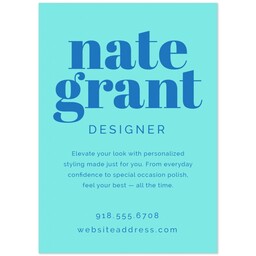 Print: 5x7, Matte with Bold Color Blue design