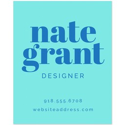 Print: 8x10, Matte with Bold Color Blue design
