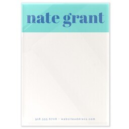 Acrylic Memo Pad 5"x7" - Magnet Back with Bold Color Blue design