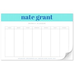 11"x17" Personalized Pad with Bold Color Blue design