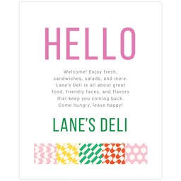 11"x14" Board Print (Bordered) with Bright Blocks design