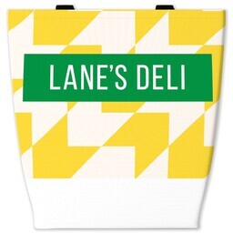 13x13 Tote Bag with Bright Blocks design