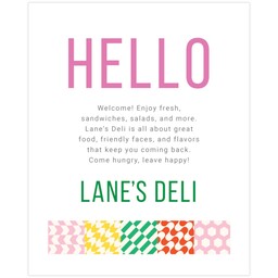 16"x20" Board Print (Bordered) with Bright Blocks design