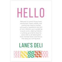 20"x30" Board Print (Bordered) with Bright Blocks design