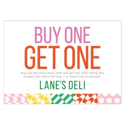 Postcard 4.25"x6" with Bright Blocks design