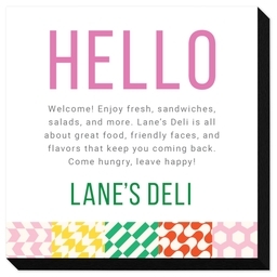 5"x5" Same-Day Mounted Print with Bright Blocks design