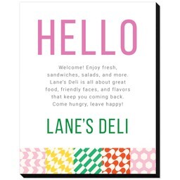 8"x10" Same-Day Mounted Print with Bright Blocks design