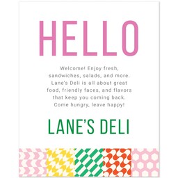 Print: 8x10, Matte with Bright Blocks design