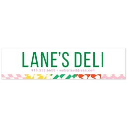 2'x8' Same Day Banner with Tabs with Bright Blocks design