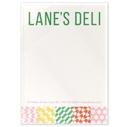 Acrylic Memo Pad 5"x7" - Magnet Back with Bright Blocks design