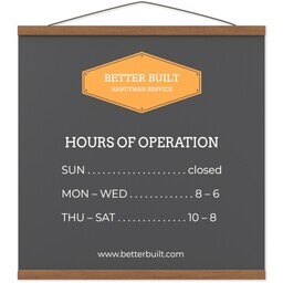 20"x20" Large Format Print with Hanger with Built Strong design