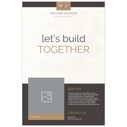 Poster, 24x36, Satin Photo Paper with Classic Monogram design