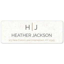 Address Label Sheet with Classic Monogram design