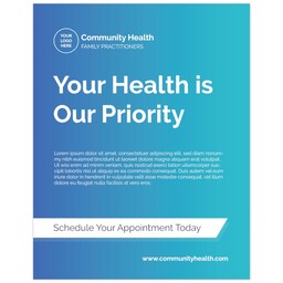 Poster, 11x14, Satin Photo Paper with Healthcare Gradient design