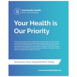 Poster, 16x20, Satin Photo Paper with Healthcare Gradient design