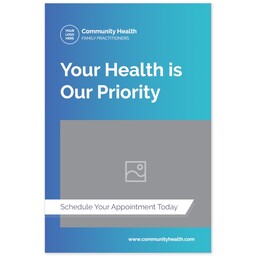 Poster, 20x30, Satin Photo Paper with Healthcare Gradient design