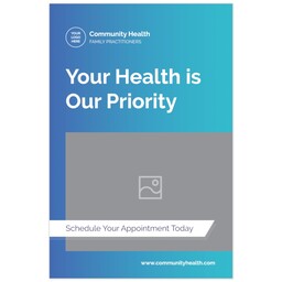 Poster, 24x36, Satin Photo Paper with Healthcare Gradient design