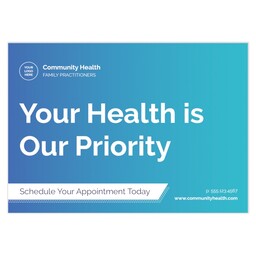 Postcard 4.25"x6" with Healthcare Gradient design