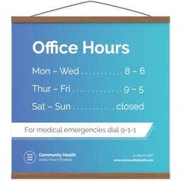 20"x20" Large Format Print with Hanger with Healthcare Gradient design