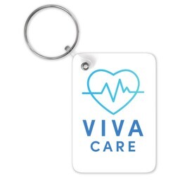 Double-Sided Rectangle Keychain with Modern Clinical design