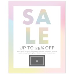 Poster, 11x14, Glossy Photo Paper with Modern Holographic design