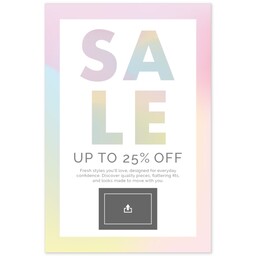 Poster, 12x18, Satin Photo Paper with Modern Holographic design