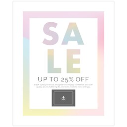 16"x20" Board Print (Bordered) with Modern Holographic design