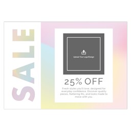 Postcard 4.25"x6" with Modern Holographic design