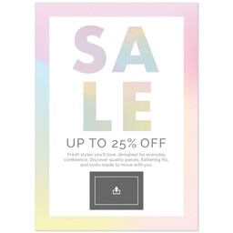 Print: 5x7, Matte with Modern Holographic design